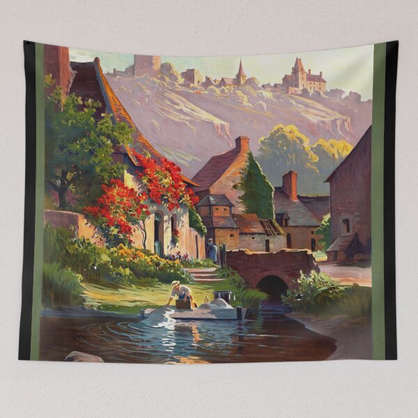 Item preview, Vintage French Travel Poster | Chemins de Fer de l'État | Sainte-Suzanne La Mayenne | Early 20th Century Scenic Railway Art designed and sold by artofuniverse.