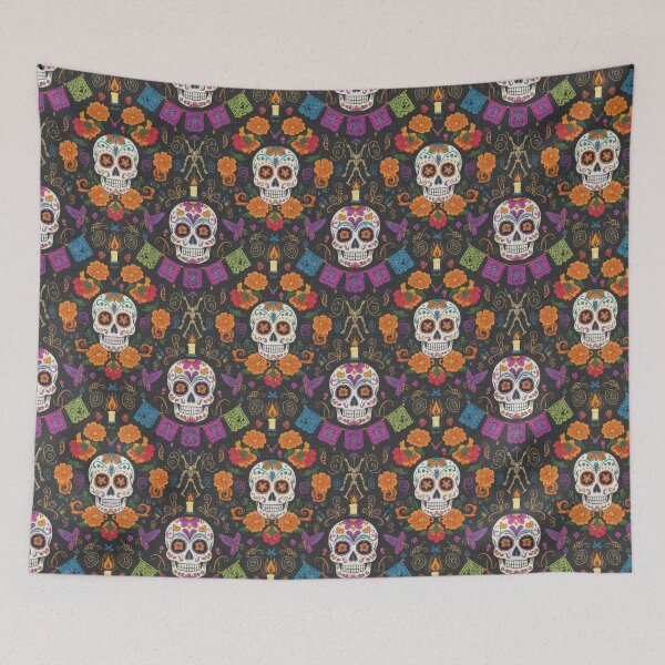 Item preview, Day of the Dead Sugar Skull Seamless Pattern designed and sold by ML-Media.
