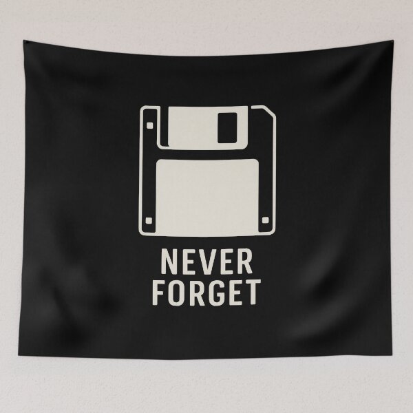 Item preview, Never Forget Retro Floppy Disk Tech Humor  designed and sold by The Junto Shop.
