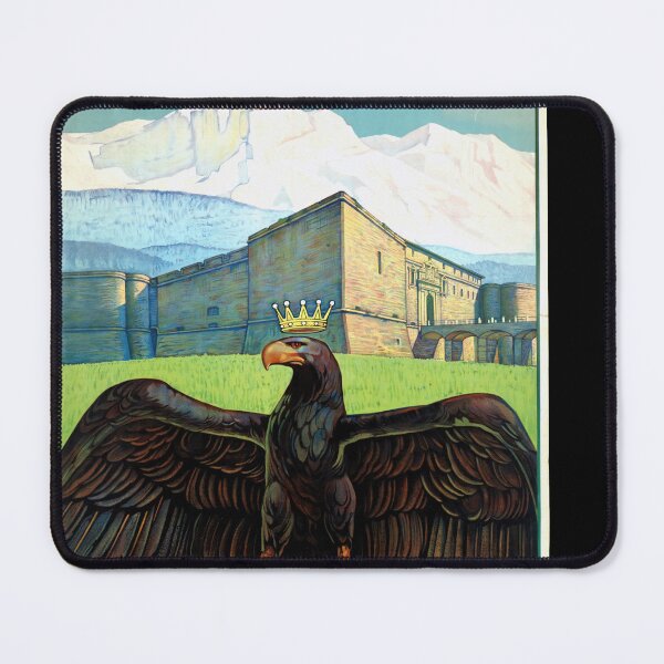 Item preview, Vintage L'Aquila Travel Poster Art Deco Style | 1934 Italian Tourism Print | Eagle & Fortress | Abruzzo Italy Decor designed and sold by artofuniverse.