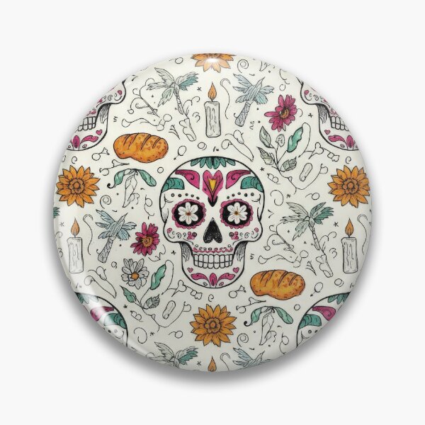 Item preview, Día de Muertos Sugar Skulls Seamless Pattern designed and sold by ML-Media.