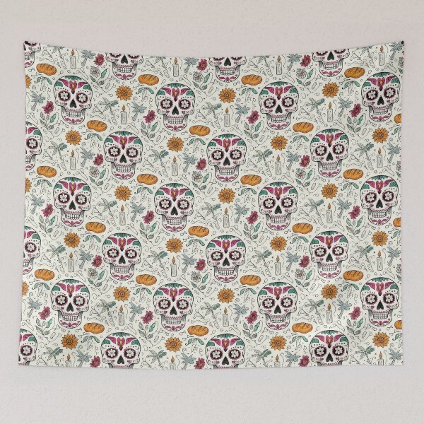 Item preview, Día de Muertos Sugar Skulls Seamless Pattern designed and sold by RGShirtWorks.