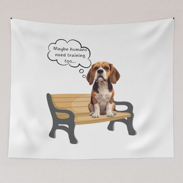 Item preview, Deep Thoughts Beagle – Funny Dog Philosophy at the Park designed and sold by VibranPalette.