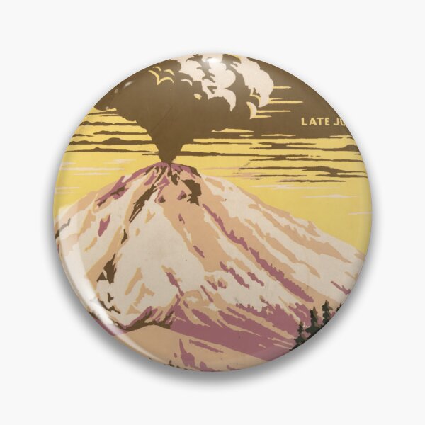 Item preview, Vintage Lassen Volcanic National Park Poster | Art Deco Style | 1930s Travel Print | Lassen Peak Volcano Wall Art | Earth Tones Decor designed and sold by artofuniverse.