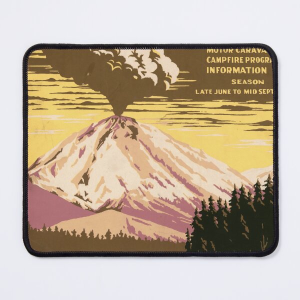 Item preview, Vintage Lassen Volcanic National Park Poster | Art Deco Style | 1930s Travel Print | Lassen Peak Volcano Wall Art | Earth Tones Decor designed and sold by artofuniverse.