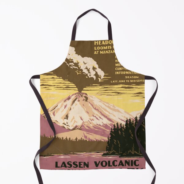 Item preview, Vintage Lassen Volcanic National Park Poster | Art Deco Style | 1930s Travel Print | Lassen Peak Volcano Wall Art | Earth Tones Decor designed and sold by artofuniverse.