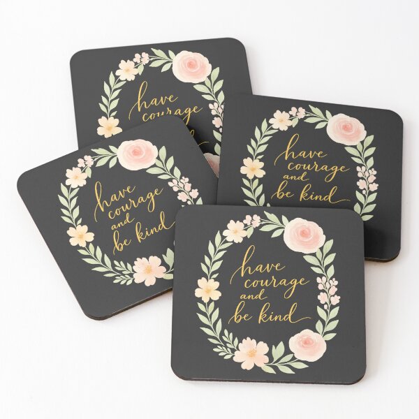 Item preview, Have Courage and Be Kind – Watercolor Floral Quote Design  designed and sold by Zippitydodads.