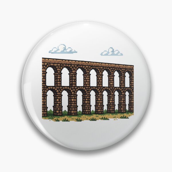 Item preview, Retro 8-bit Roman Aqueduct designed and sold by WirelessChimp.