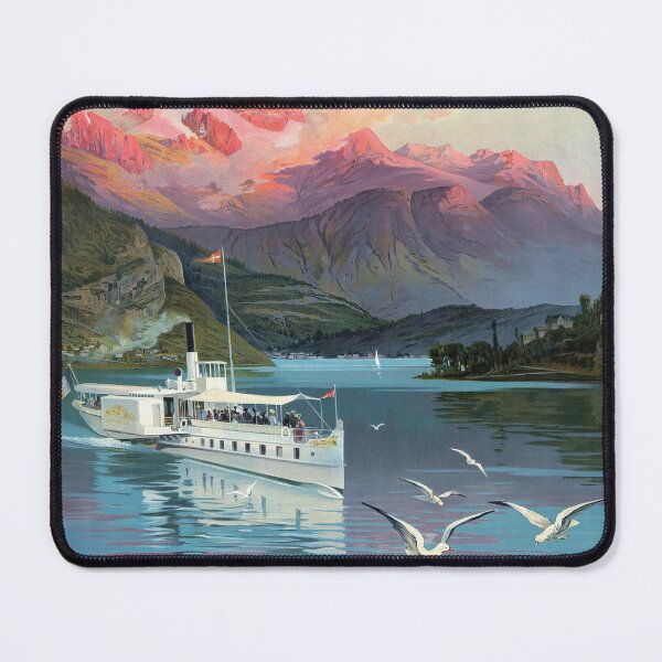 Item preview, Vintage Lac d'Annecy Travel Poster | Art Nouveau Style | PLM Railway Promotion | Early 20th Century Scenic France | Digital Print designed and sold by artofuniverse.