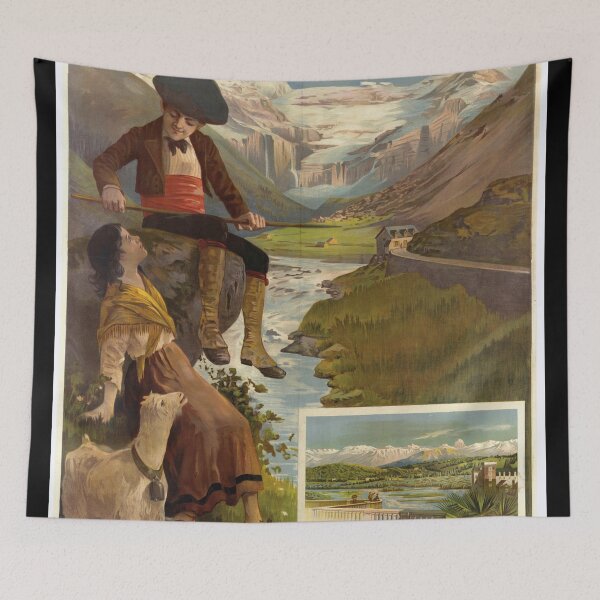Item preview, Vintage Pyrenees Travel Poster | Cirque de Gavarnie Art | French Alps Scenic Print | 19th Century Tourism Decor | Retro Wall Art designed and sold by artofuniverse.