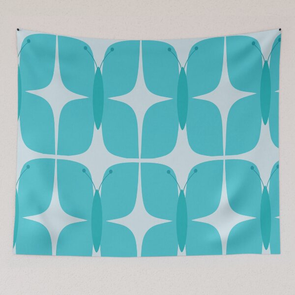 Item preview, Retro MOD Art-Butterfly | Blue Zircon | MCM inspired | Simple Butterflies designed and sold by Annette Chabidon Studio.