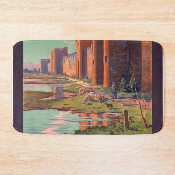 Item preview, Vintage Paris-Lyon-Méditerranée Railway Poster | Aigues-Mortes Travel Art | 1923 Couronneau | Medieval French Wall Decor designed and sold by artofuniverse.