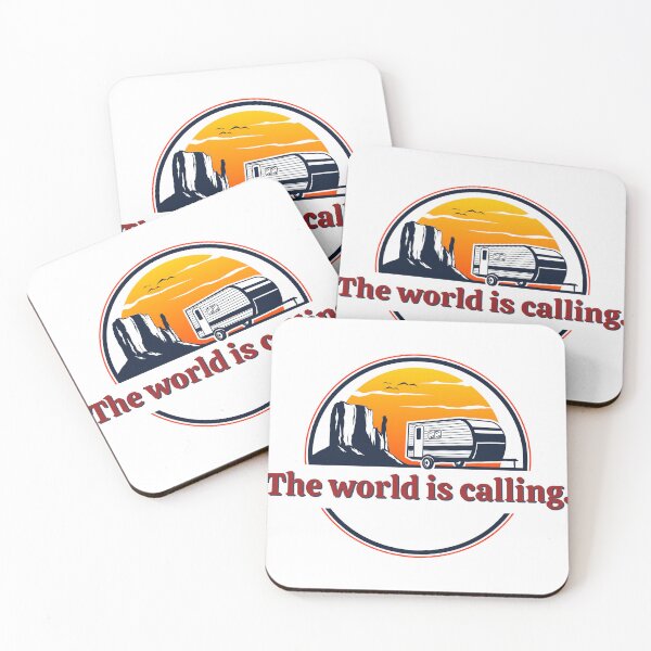 Item preview, The World Is Calling – Retro Camper Adventure Design for Travelers & Nomads designed and sold by SimplyJasper.