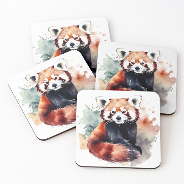 Item preview, Red Panda Watercolor Sticker Art designed and sold by LDJBlank.