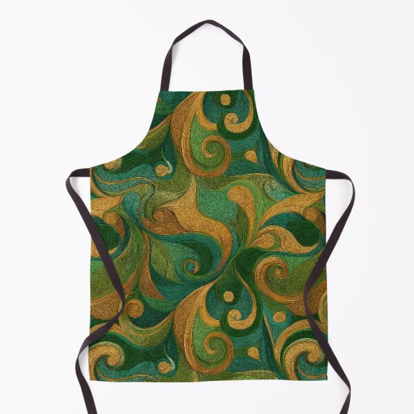 Item preview, Golden Green Leaves designed and sold by Pattern-A-Maze.