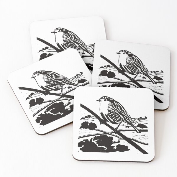 Item preview, Robin - Linocut Art Print Bird designed and sold by PetesLinoPrints.
