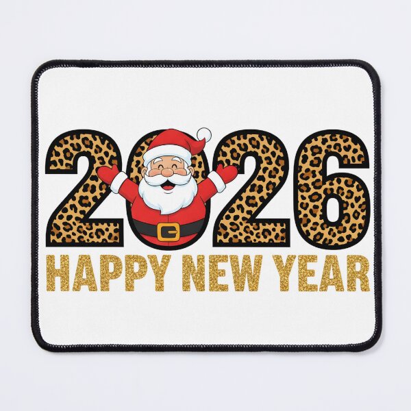 Item preview, Happy New Year 2026 Sublimation Design – Leopard Santa Claus – Glitter Hello 2026 NYE Party T-Shirt designed and sold by Bouchey.