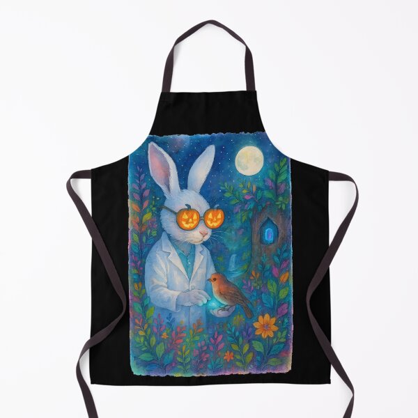 Item preview, Moonlit Chic Bunny Doctor | Moon Rabbit Dreamy Forest Art Print | Whimsical Rabbit by Pumpkin and Bird designed and sold by ClinicalHubs.