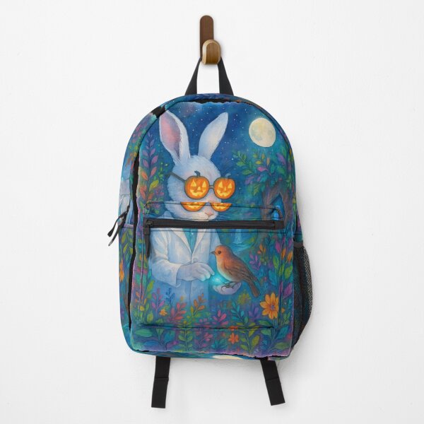 Item preview, Moonlit Chic Bunny Doctor | Moon Rabbit Dreamy Forest Art Print | Whimsical Rabbit by Pumpkin and Bird designed and sold by ClinicalHubs.