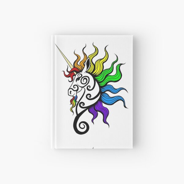 Rainbow Unicorn Tribal Hardcover Journal