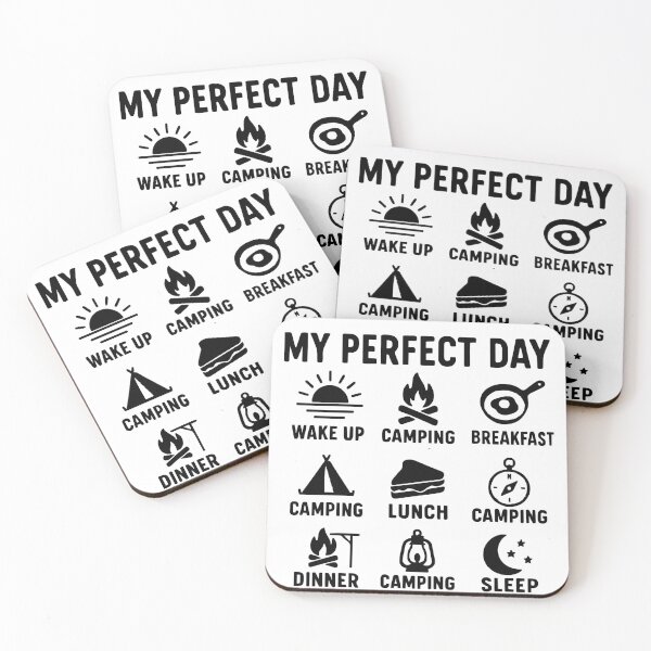 Item preview, My Perfect Day Funny Camping Schedule Outdoor Adventure Gift designed and sold by Dewer Shop.