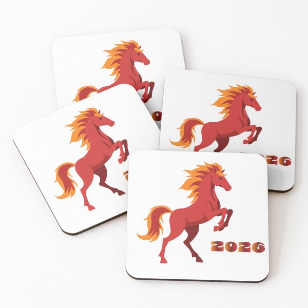 Item preview, Red horse symbol of the year 2026 designed and sold by kitosonito.