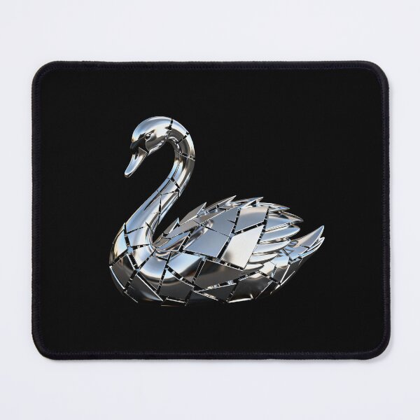 Item preview, Fragmented Silver Metal Swan designed and sold by LuckCraftStudio.