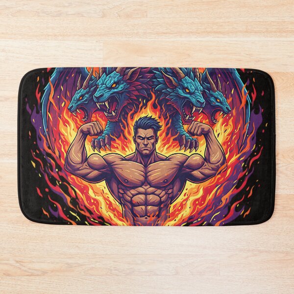 Item preview, Epic Dragon Trio and Warrior – Fiery Mythical Power Design designed and sold by AwesomeBeyondLimits.