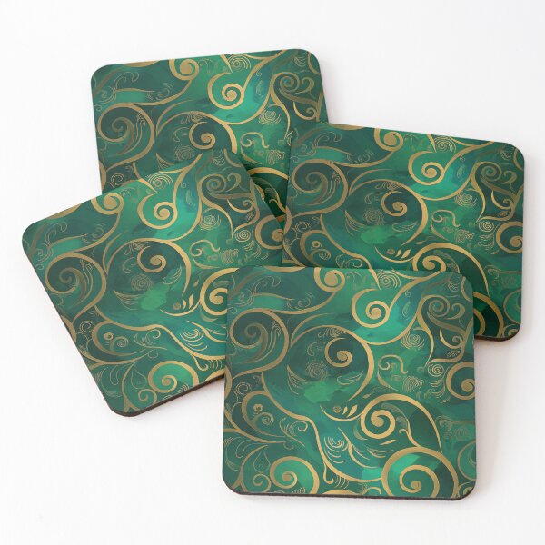 Item preview, Golden Green Leaves designed and sold by Pattern-A-Maze.