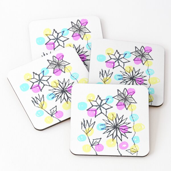 Item preview, Inky flowers designed and sold by Seeyouspoon.