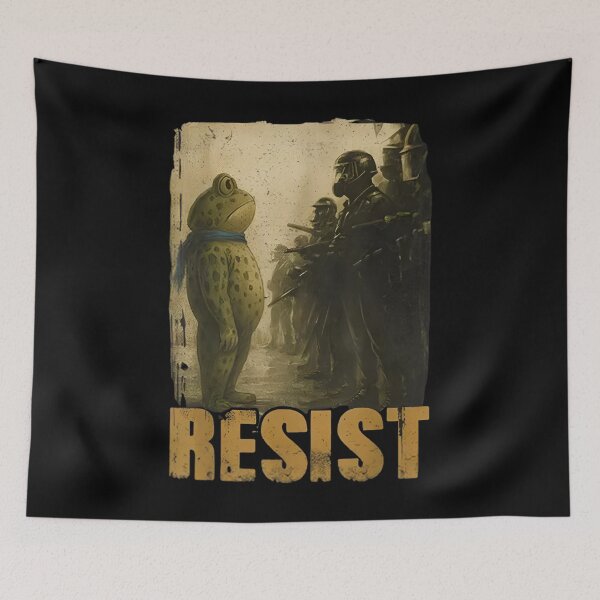 Item preview, Frog Resist Portland Frog Protest,Portland 2025, Activist Frog, No King in America, Peaceful Frog - No Kings in America designed and sold by cloudline-scb.