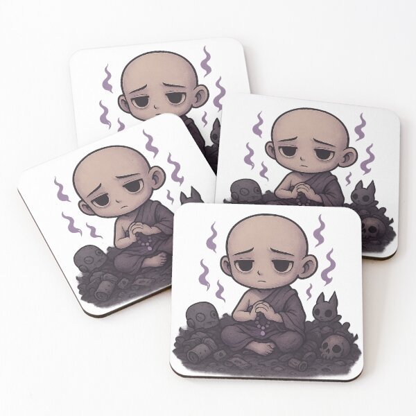 Item preview, Novice Monk Meditating Amid Garbage – Inner Peace & Mindfulness designed and sold by MegaMild.