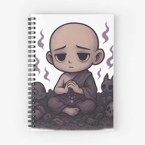 Item preview, Novice Monk Meditating Amid Garbage – Inner Peace & Mindfulness designed and sold by MegaMild.