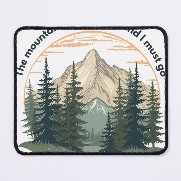 Item preview, The Mountains Are Calling And I Must Go Vintage Retro Hiking Gift designed and sold by Dewer Shop.