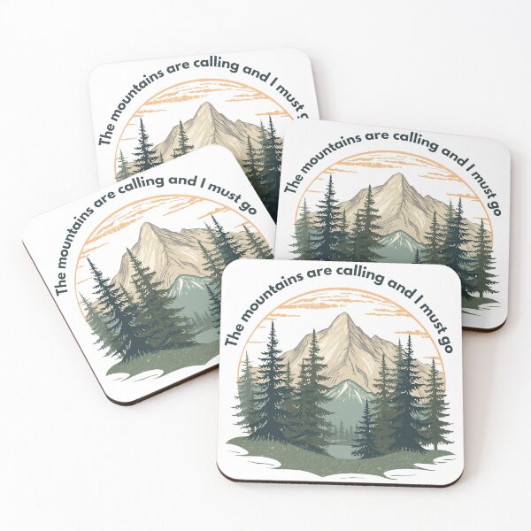 Item preview, The Mountains Are Calling And I Must Go Vintage Retro Hiking Gift designed and sold by Dewer Shop.