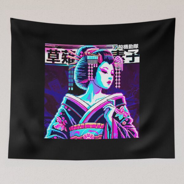 Item preview, Aesthetic Pixel Art Geisha Vaporwave designed and sold by ShurikenStar.