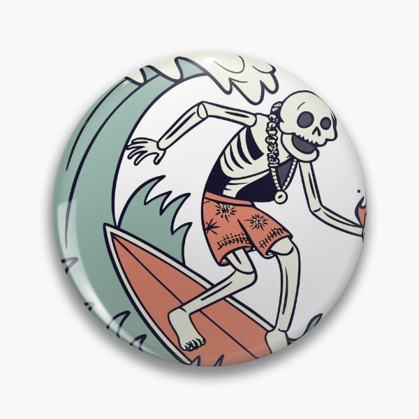 Item preview, Skeleton Riding Waves Illustration designed and sold by AL AMIN.
