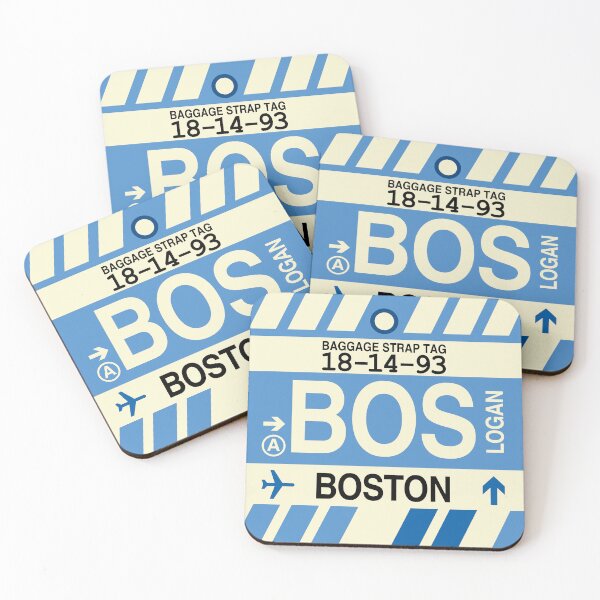 Item preview, BOS Boston • Airport Code Art • Jet Age Design designed and sold by YHMDesigns.