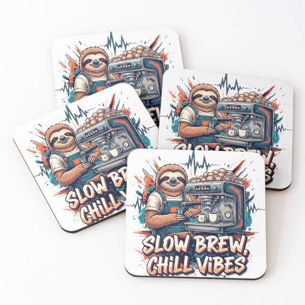 Item preview, Sloth Coffee Slow Brew Chill Vibes Funny Barista Design designed and sold by SholoStudio.