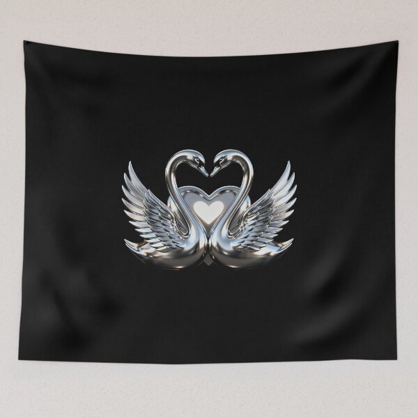 Item preview, Heart-Shaped Twin Swans designed and sold by LuckCraftStudio.