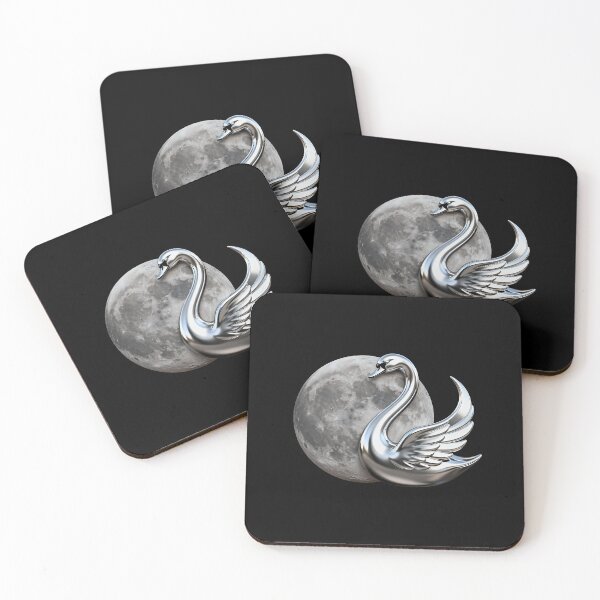 Item preview, Silver Swan with Moon designed and sold by LuckCraftStudio.