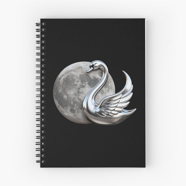 Item preview, Silver Swan with Moon designed and sold by LuckCraftStudio.