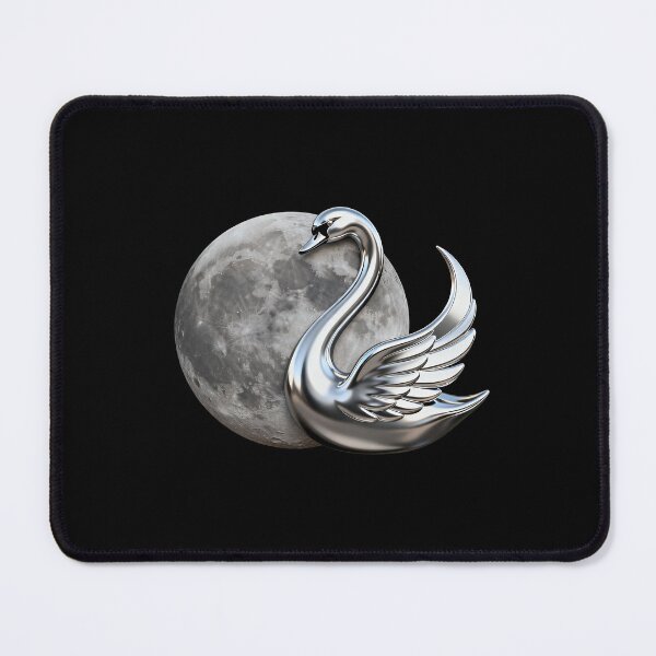 Item preview, Silver Swan with Moon designed and sold by LuckCraftStudio.