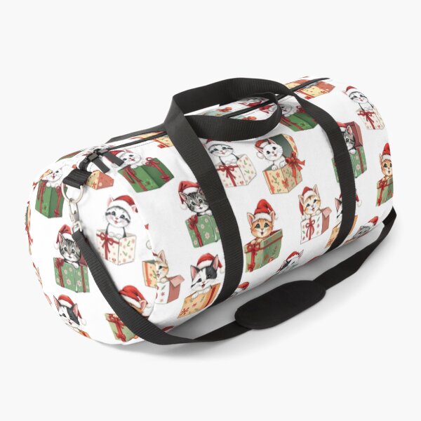 Item preview, Kittens in Christmas Present Boxes Pattern | White Background designed and sold by UnhingedBird.