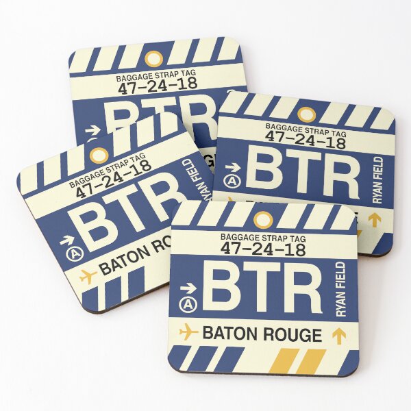 Item preview, BTR Baton Rouge • Airport Code Art • Jet Age Design designed and sold by YHMDesigns.
