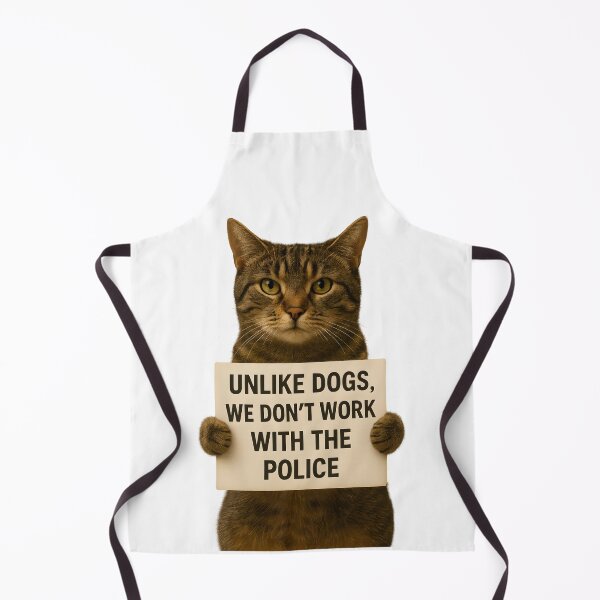 Item preview, Funny Cat Quote Shirt – “Unlike Dogs, We Don’t Work with the Cops” Cool Cat Lovers Tee designed and sold by SVALANART.