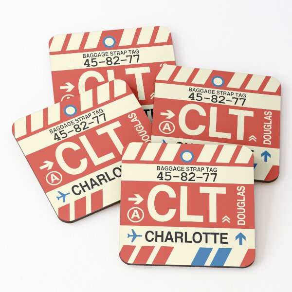 Item preview, CLT Charlotte • Airport Code Art • Jet Age Design designed and sold by YHMDesigns.