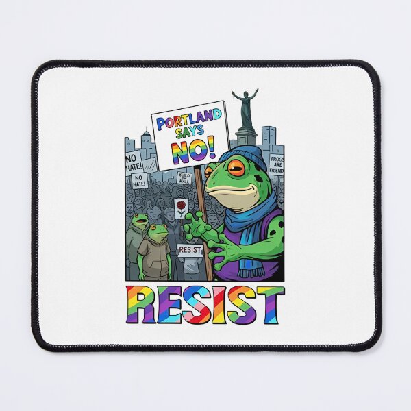 Item preview, Portland Frogs Resist Anti Trump Rage Against The Machine, Portland Frog Protest, Anti Fascism, Anti ICE designed and sold by cloudline-scb.