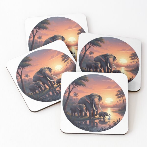 Item preview, Srilankan Tusker Elephants Family designed and sold by AmithArt.