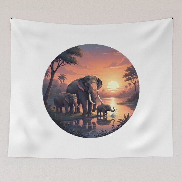 Item preview, Srilankan Tusker Elephants Family designed and sold by AmithArt.